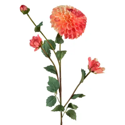 Umetna Roža Plastika Viridis Dalia 77cm Bela 1 kos