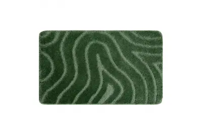 Kopalniška preproga SUPREME WAVES, valovi, nedrseča, mehka - zelena 60x100 cm