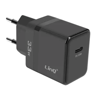 LinQ, Omrežni polnilec Dostava energije 33W Compact, Črna