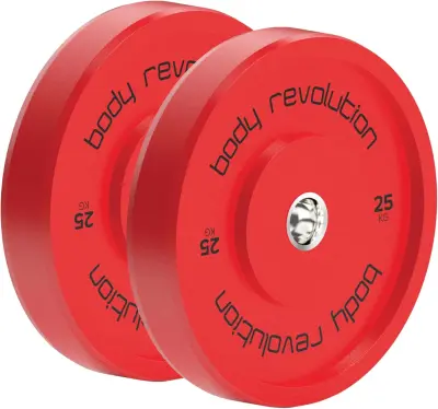 Body Revolution olimpijske odbijalne plošče, barvne, 25 kg par