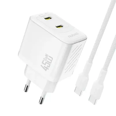 DUDAO A28PCEU 45W PD 2X USB-C STENSKI POLNILEC ZA TELEFONE 5V 3A