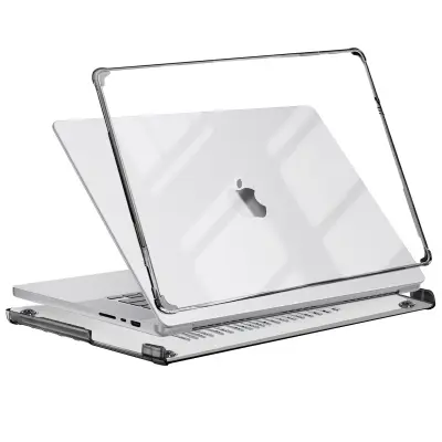 Supcase, Celoten ovitek za MacBook Pro 16 2023, 2022 in 2021, Prozorno črna