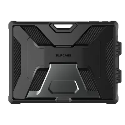 Supcase, Etui za Microsoft Surface Pro 5, 6, 7 odporen proti udarcem s stojalom, Črna