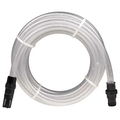 vidaXL Sesalna cev s PVC priključki prozorna 1" 10 m PVC