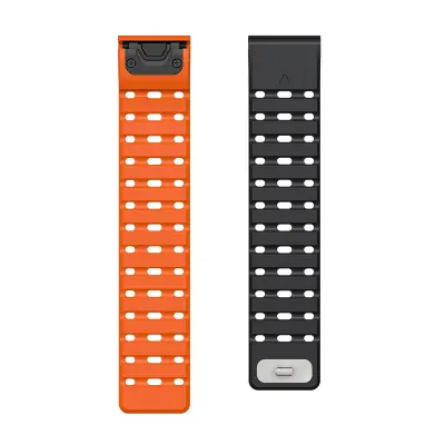 Hitro sproščljiva silikonska pašček za Garmin Enduro/Fenix7pro/Fenix8 Black+Orange