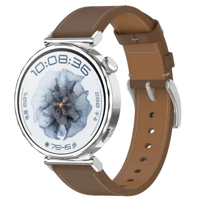 Premium Usnjeni Pašček za Ure Huawei & Honor Brown 18 mm