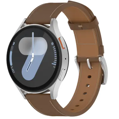 Usnjen pašček za uro Samsung Watch 4 5 6 7 Brown