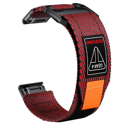 Hitro Sprostitev 26mm Tkani Najlonski Pas za Ure Garmin Red