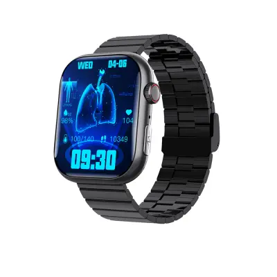 Pametna ura z EKG-jem, merilnikom srčnega utripa, sledilnikom telesne pripravljenosti in več športnimi načini Black Bamboo Edition strap