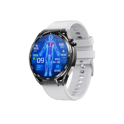 Pametna ura z EKG-jem, monitorjem srčnega utripa, sledilnikom telesne pripravljenosti in več športnimi načini Black and Grey strap