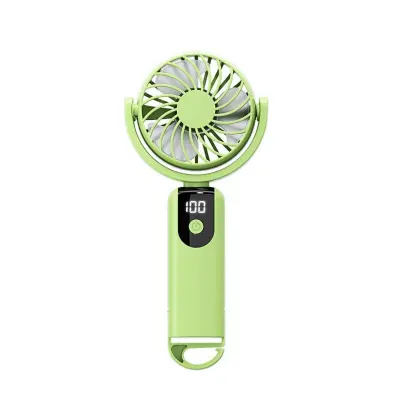 Tihi mini viseči ventilator D20 z baterijo 1200mAh, 6-stopenjski Green