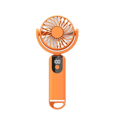 Tihi mini viseči ventilator D20 z baterijo 1200mAh, 6-stopenjski Orange
