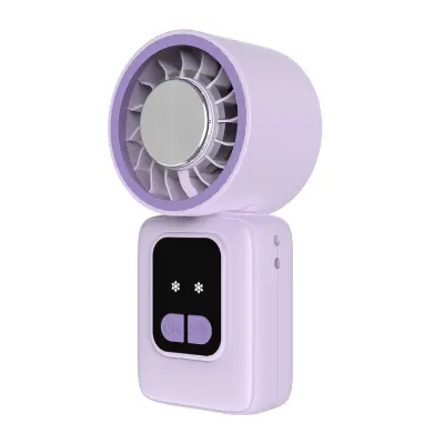 Mini ročni hladilni ventilator F36A s Peltierjem in zaslonom Purple