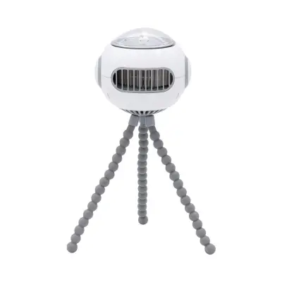 Prenosni brezrezijski mini ventilator, 4 hitrosti, protizdrsna opora White