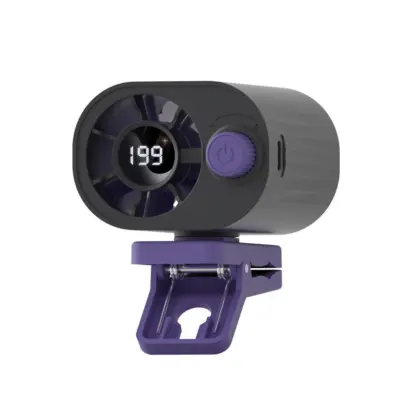 Prenosni nosljivi pasni ventilator s sponko, 199-stopenjski USB Black