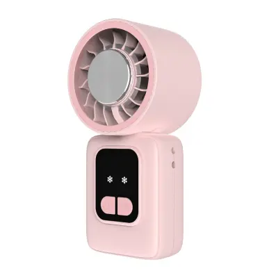 Mini ročni hladilni ventilator F36A s Peltierjem in zaslonom Pink