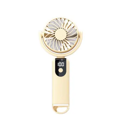 Tihi mini viseči ventilator D20 z baterijo 1200mAh, 6-stopenjski Beige
