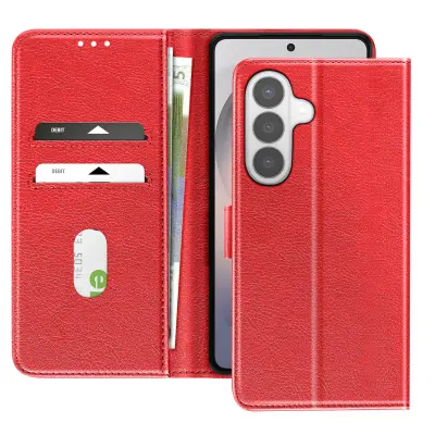 Chesterfield preklopna torbica za Galaxy S26 Plus s stojalom, Rdeča