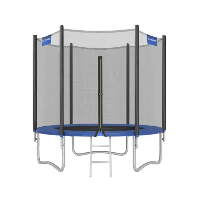 Trampolin 244x239 cm Črno Modra