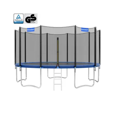 Trampolin okrogel trampolin z varnostno mrežo 244 cm modra