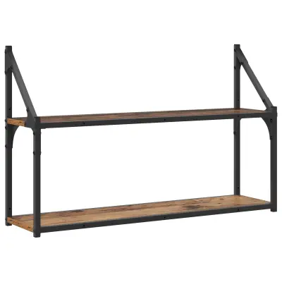 vidaXL Stenska polica Montaža za steno Star les 80 x 21 x 51 cm
