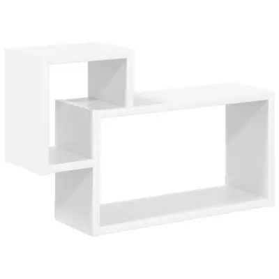 vidaXL Stenska polica Montaža za steno Bela 55 x 15 x 35 cm