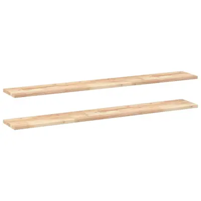 vidaXL Viseče police 2 kosa 120x20x2 cm neobdelan masiven les akacije