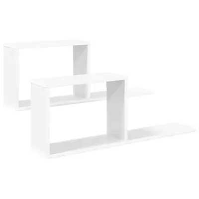 vidaXL Lebdeče police 2 pcs Bela 80 x 15 x 30 cm Inženirski les