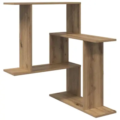 vidaXL Stenska polica Artisan hrast 67 x 67 x 87 cm Inženirski les