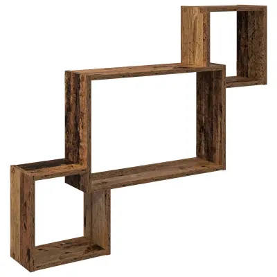 vidaXL Stenska polica Montaža za steno Star les 91,5 x 15 x 76 cm