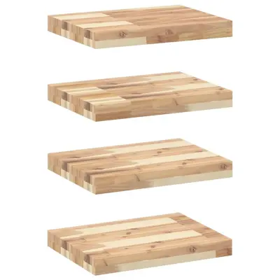 vidaXL Viseče police 4 kosi 60x30x4 cm neobdelan masiven les akacije