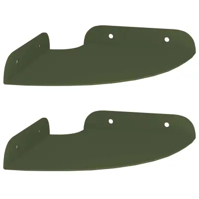 vidaXL Ležeča polica s polico 2 pcs Oljčno zelena 15 x 15 x 2 cm