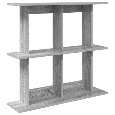 vidaXL Stenska polica Montaža za steno Siva Sonoma 80 x 20 x 75 cm