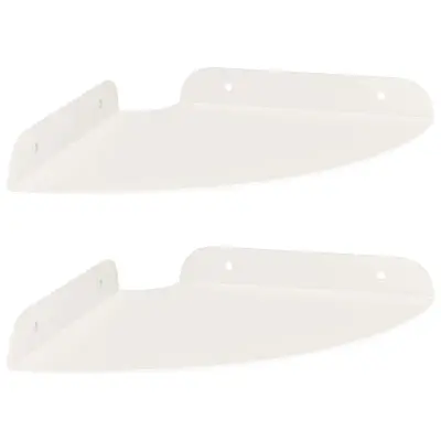 vidaXL Ležeča polica s polico 2 pcs Bela 18 x 18 x 2 cm