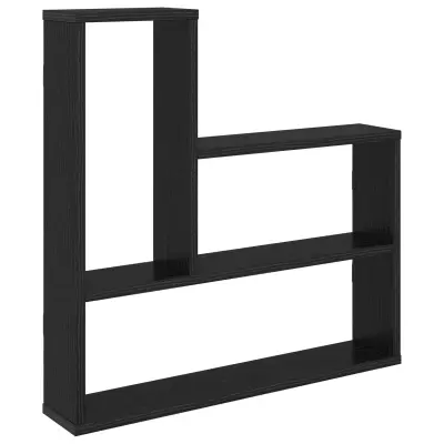 vidaXL Stenska polica Črni hrast 60 x 11 x 60 cm Inženirski les