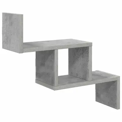 vidaXL Stenska polica Betonsko siva 48 x 15 x 42 cm Inženirski les