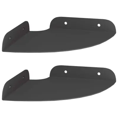 vidaXL Ležeča polica s polico 2 pcs Črna 15 x 15 x 2 cm