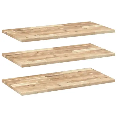 vidaXL Viseče police 3 kosi 80x40x2 cm neobdelan masiven les akacije