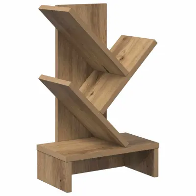vidaXL Polica za knjige drevesa 3-nadstropna 30 x 18 x 48 cm