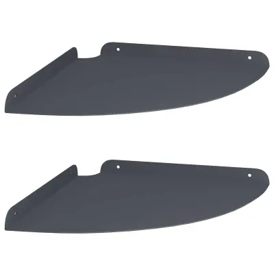 vidaXL Ležeča polica s polico 2 pcs Antracit 30 x 30 x 2 cm