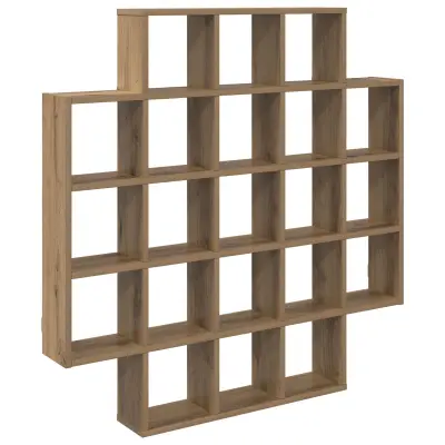 vidaXL Stenska polica Artisan hrast 100 x 13 x 100 cm Inženirski les