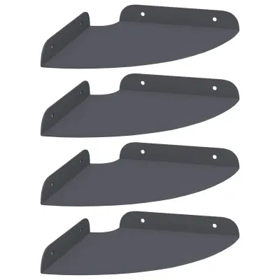 vidaXL Ležeča polica s polico 4 pcs Antracit 18 x 18 x 2 cm