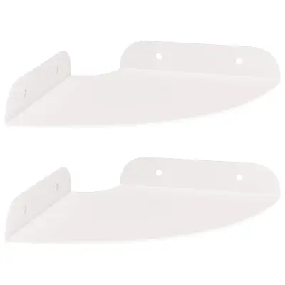 vidaXL Ležeča polica s polico 2 pcs Bela 15 x 15 x 2 cm