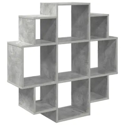 vidaXL Stenska polica Betonsko siva 90 x 25 x 90 cm Inženirski les