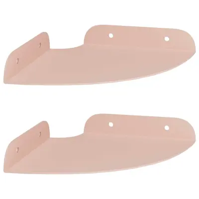 vidaXL Ležeča polica s polico 2 pcs Roza 15 x 15 x 2 cm