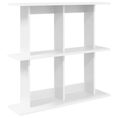 vidaXL Stenska polica Montaža za steno Bela 100 x 20 x 75 cm