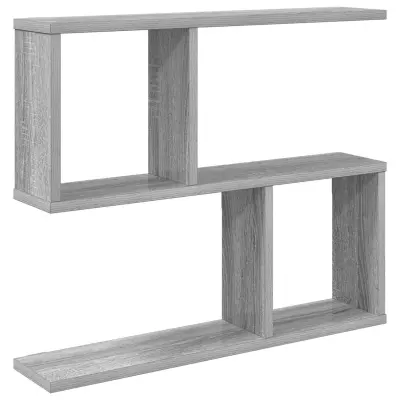 vidaXL Stenska polica Siva Sonoma 60 x 12 x 50,5 cm Inženirski les