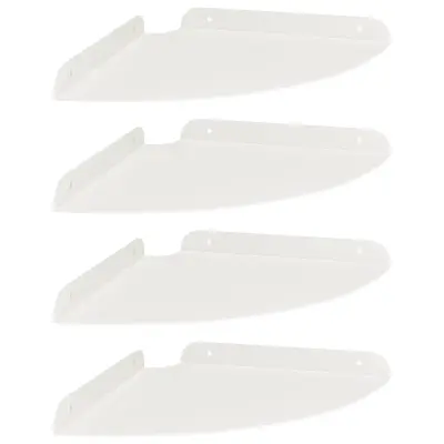 vidaXL Ležeča polica s polico 4 pcs Bela 24 x 24 x 2 cm