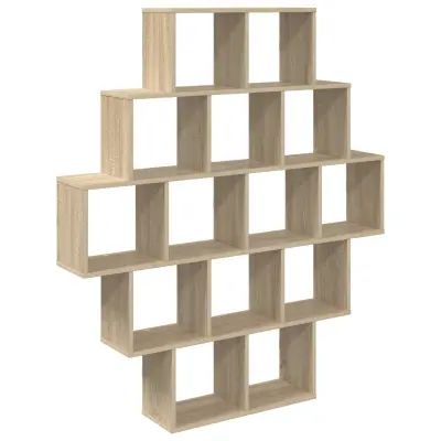 vidaXL Stenska polica Sonoma hrast 120 x 20 x 136 cm Inženirski les