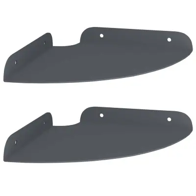 vidaXL Ležeča polica s polico 2 pcs Antracit 18 x 18 x 2 cm